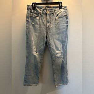 Seven 7 distressed denim jeans Size 8 inseam 25 inches New with sticker